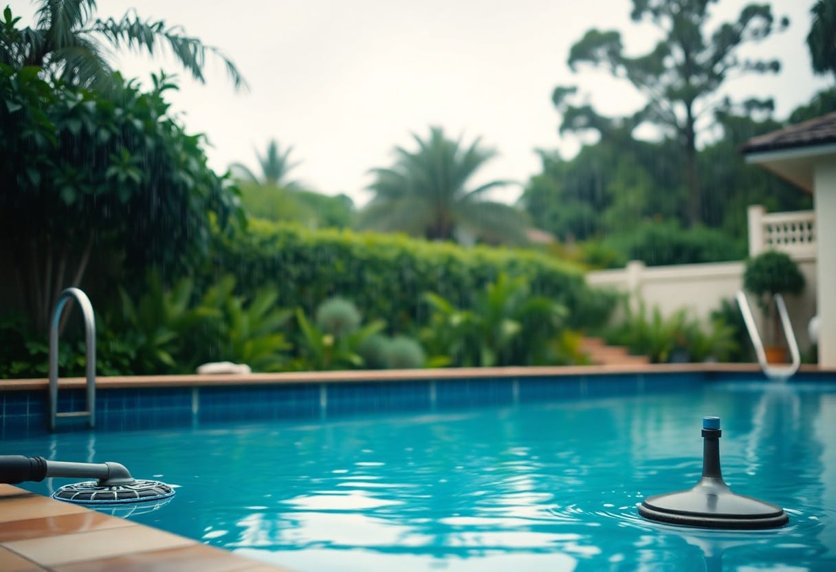 clearing cloudy pool water after rainstorm ete