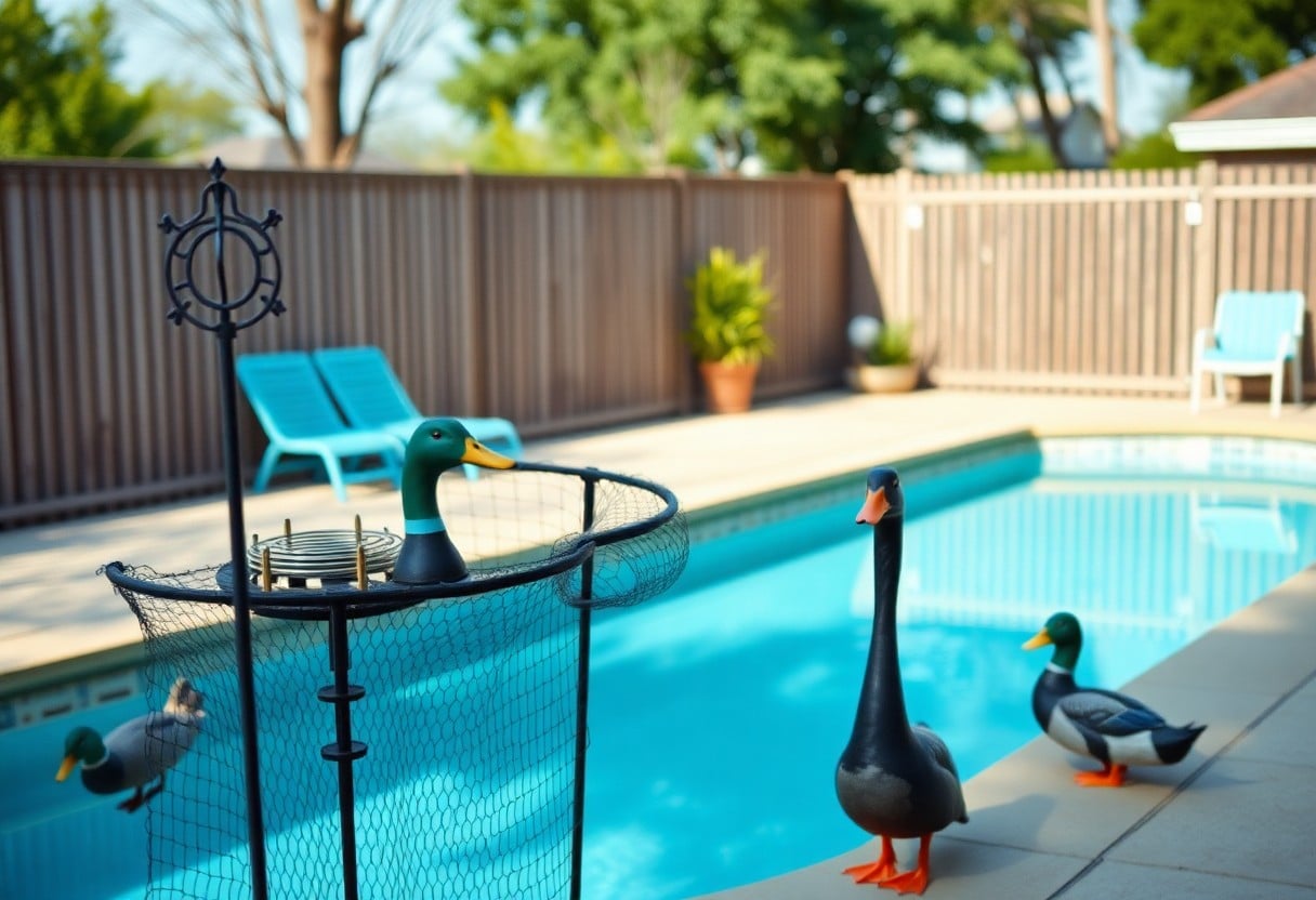 ways to keep ducks away from pool lbp