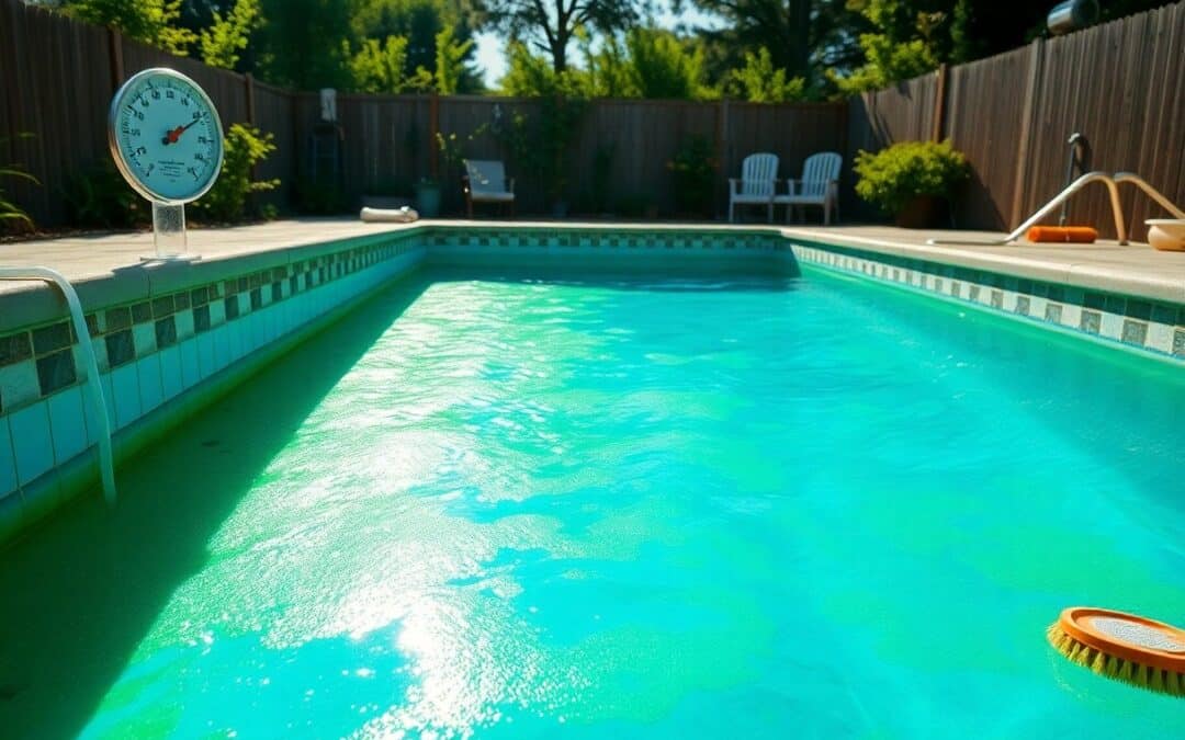 What causes algae growth in pools in Anna?