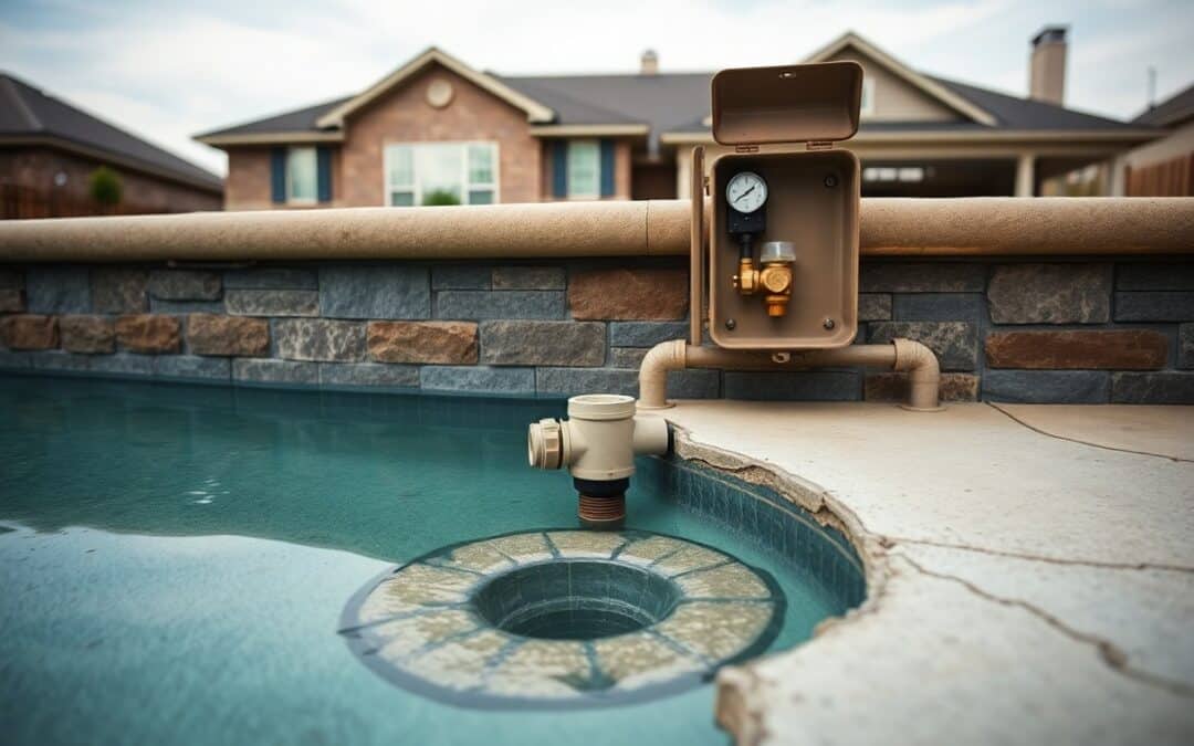 What causes low pool water levels in McKinney?