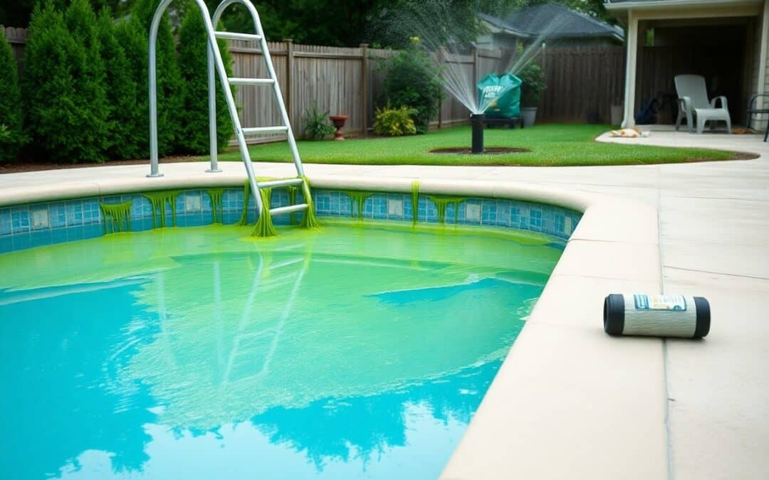 What causes recurring algae in Frisco pools?