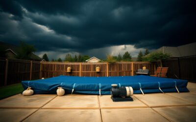 How can I keep my pool safe during storms in Anna?