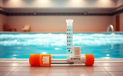 What causes strong chlorine smell in pools?