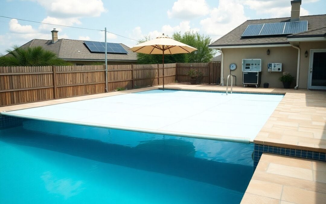 How can I protect my pool during Texas heat waves?