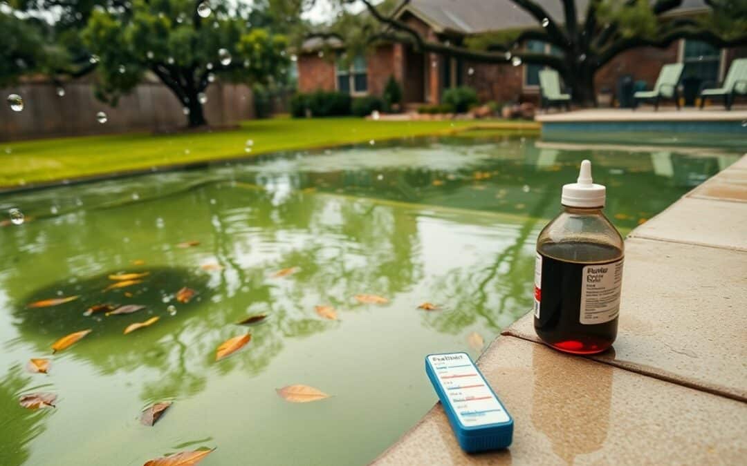 How does weather affect pool water quality in North Texas?
