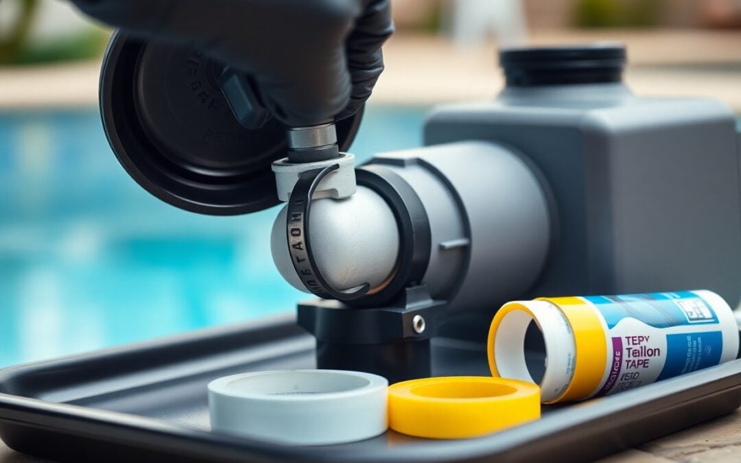 How do I fix air leaks in my pool pump?