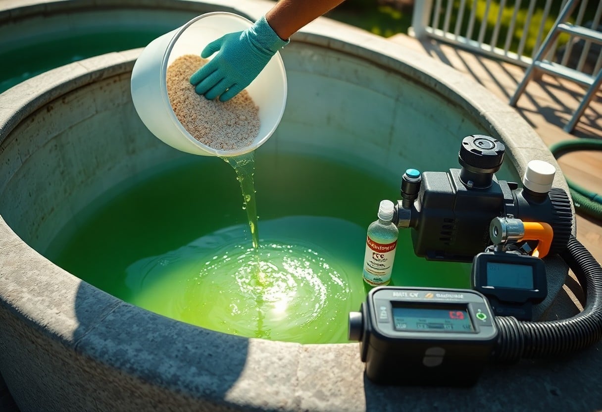what causes green water in murphy pools lnr