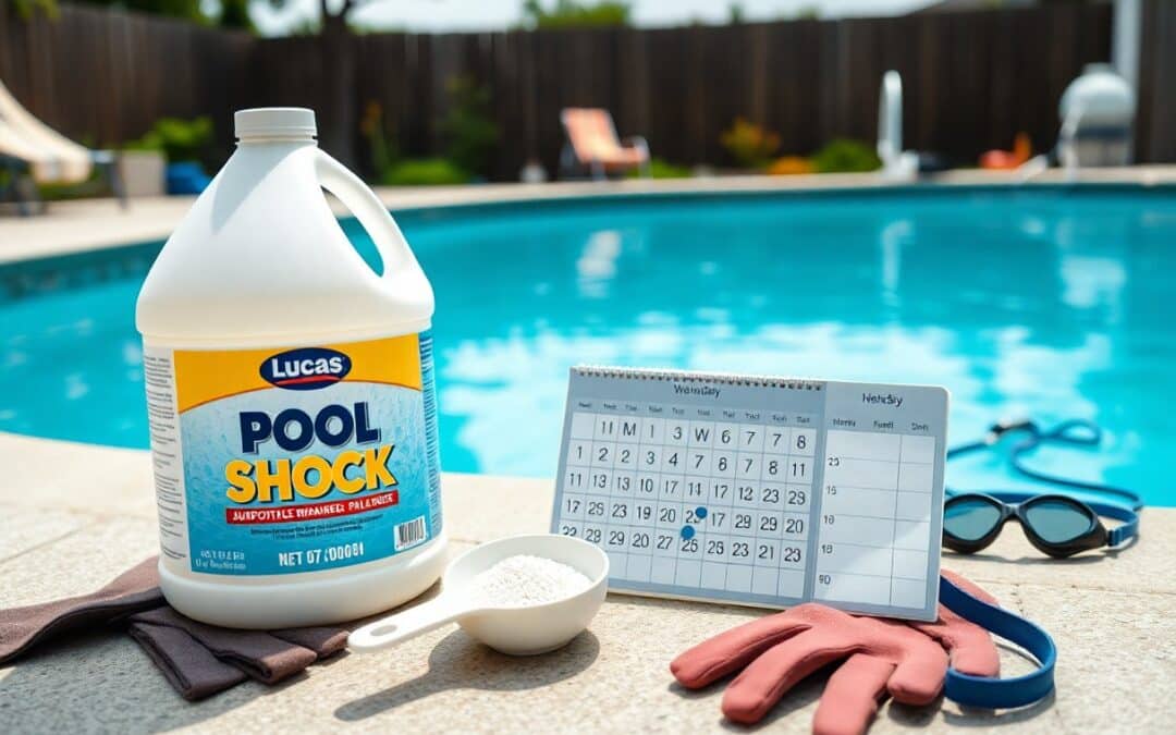 How often should Lucas pools be shocked?