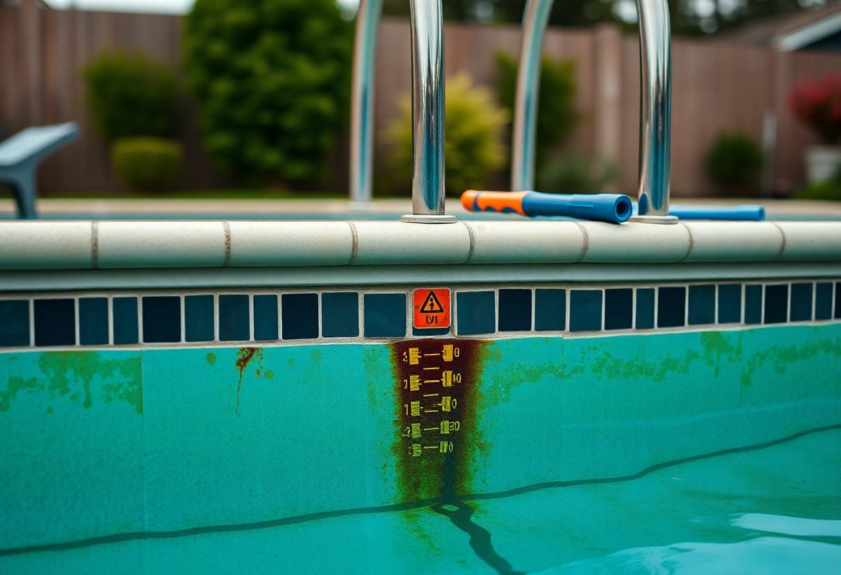 what causes pool stains in lucas dne