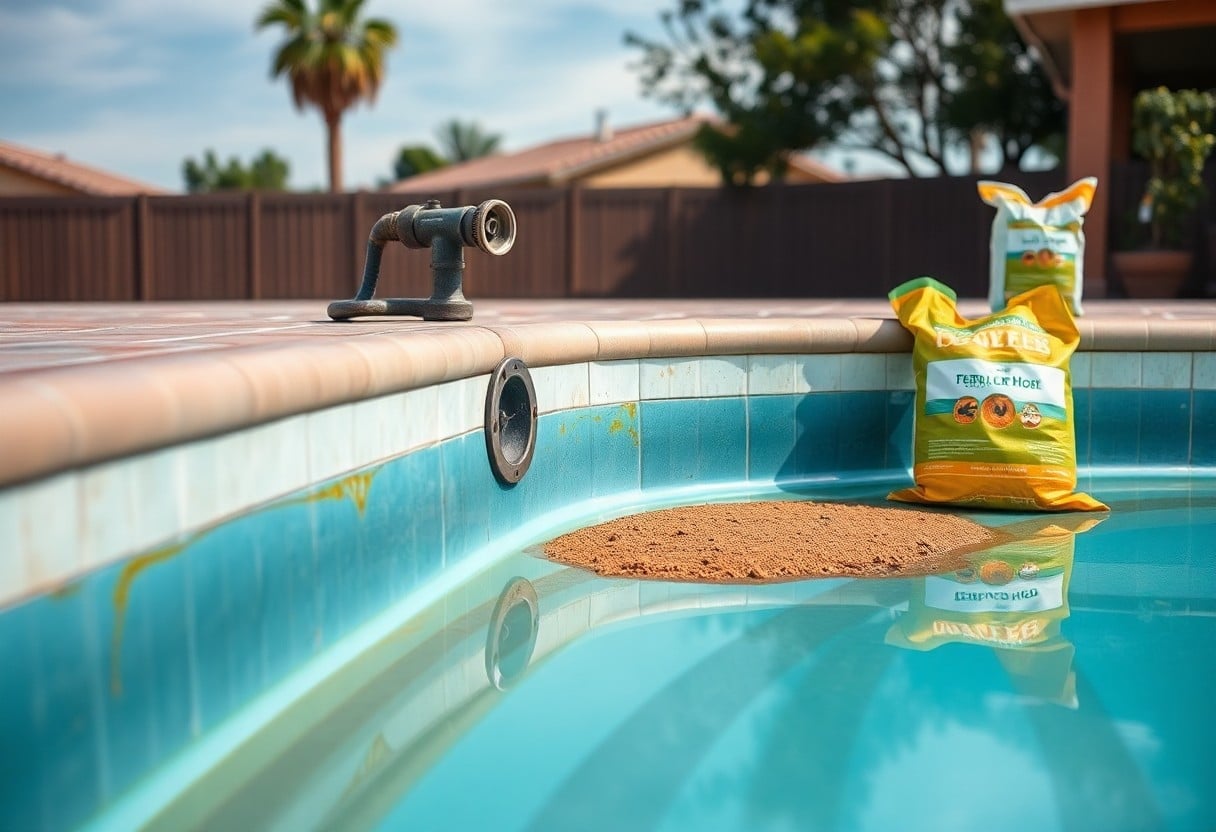 what causes pool stains in lucas oti