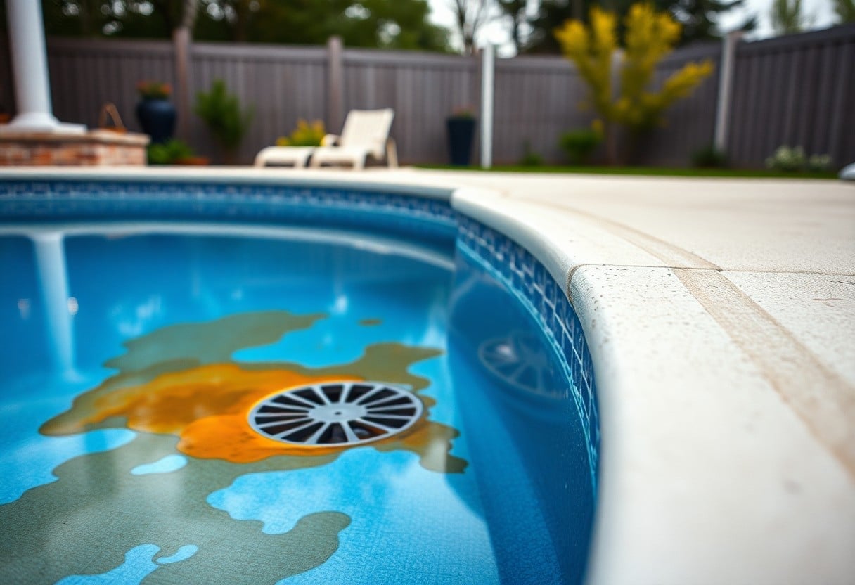 what causes pool stains in lucas rrz