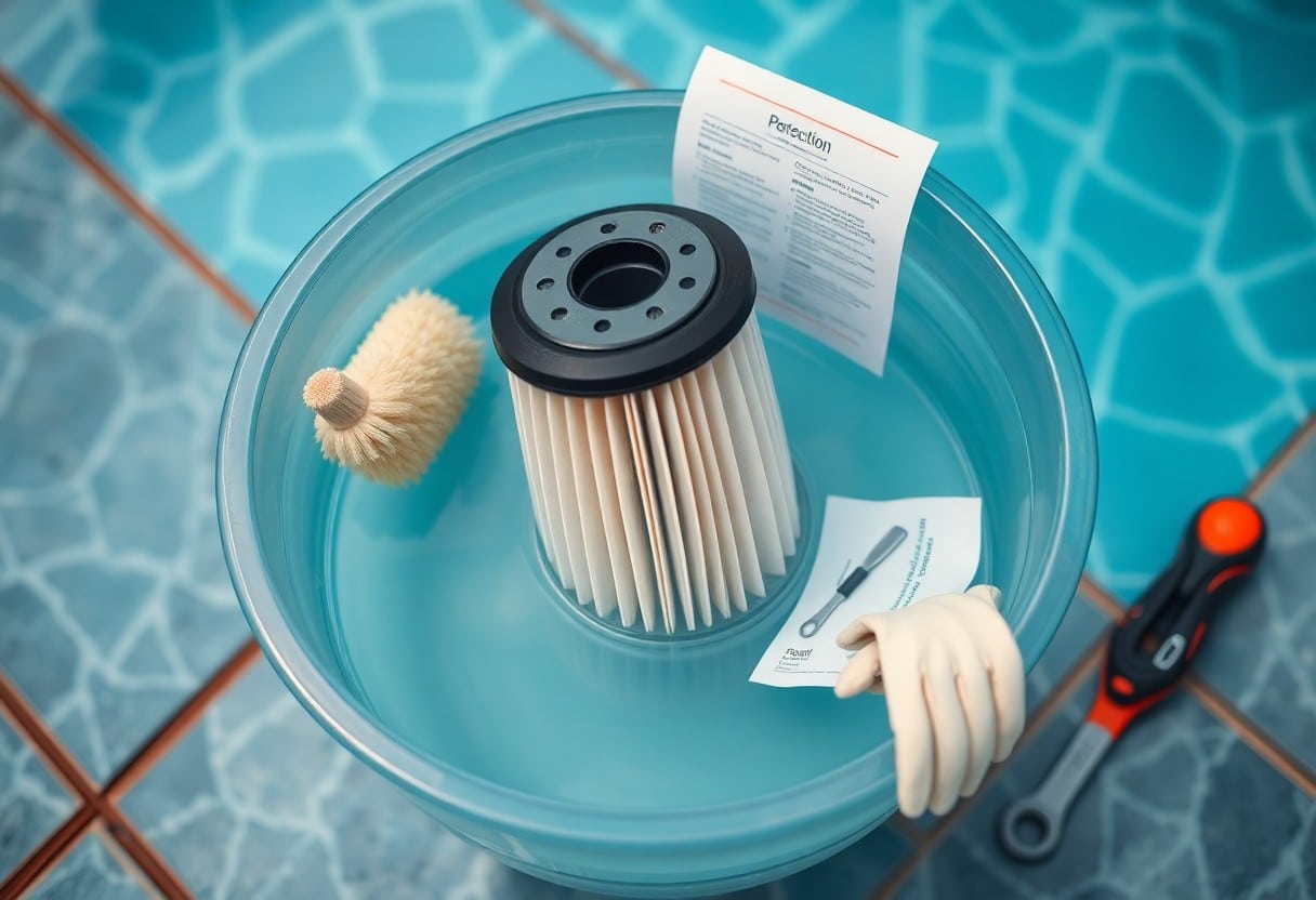 how do i clean pool cartridges properly woz