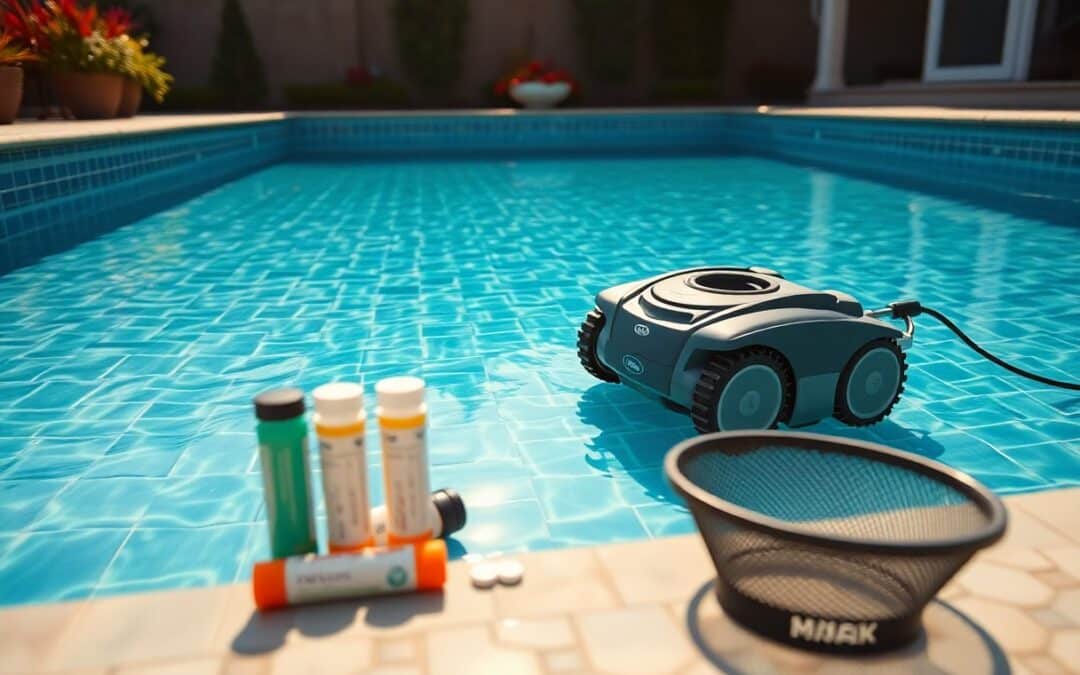 How can I keep my pool crystal clear all year long?