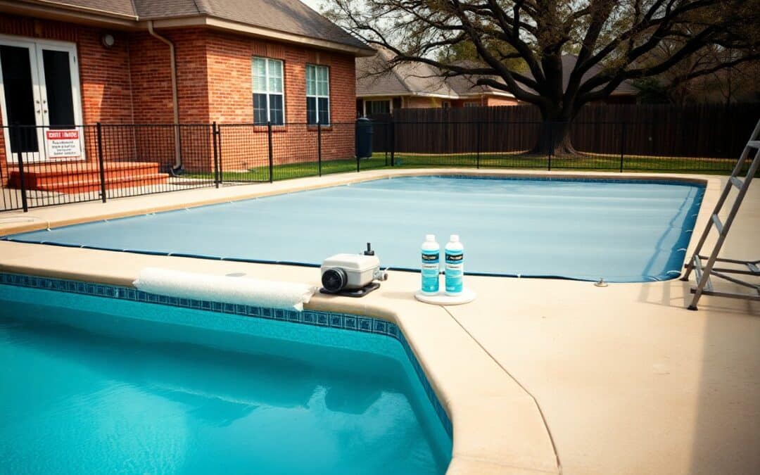 What off-season pool care is needed in Plano?